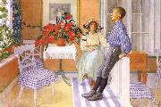 Carl Larsson Brother and Sister china oil painting reproduction